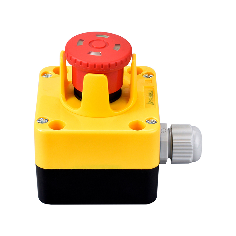 1 Hole Emergency Stop Ip67 Lamp Industrial Mushroom Button Station