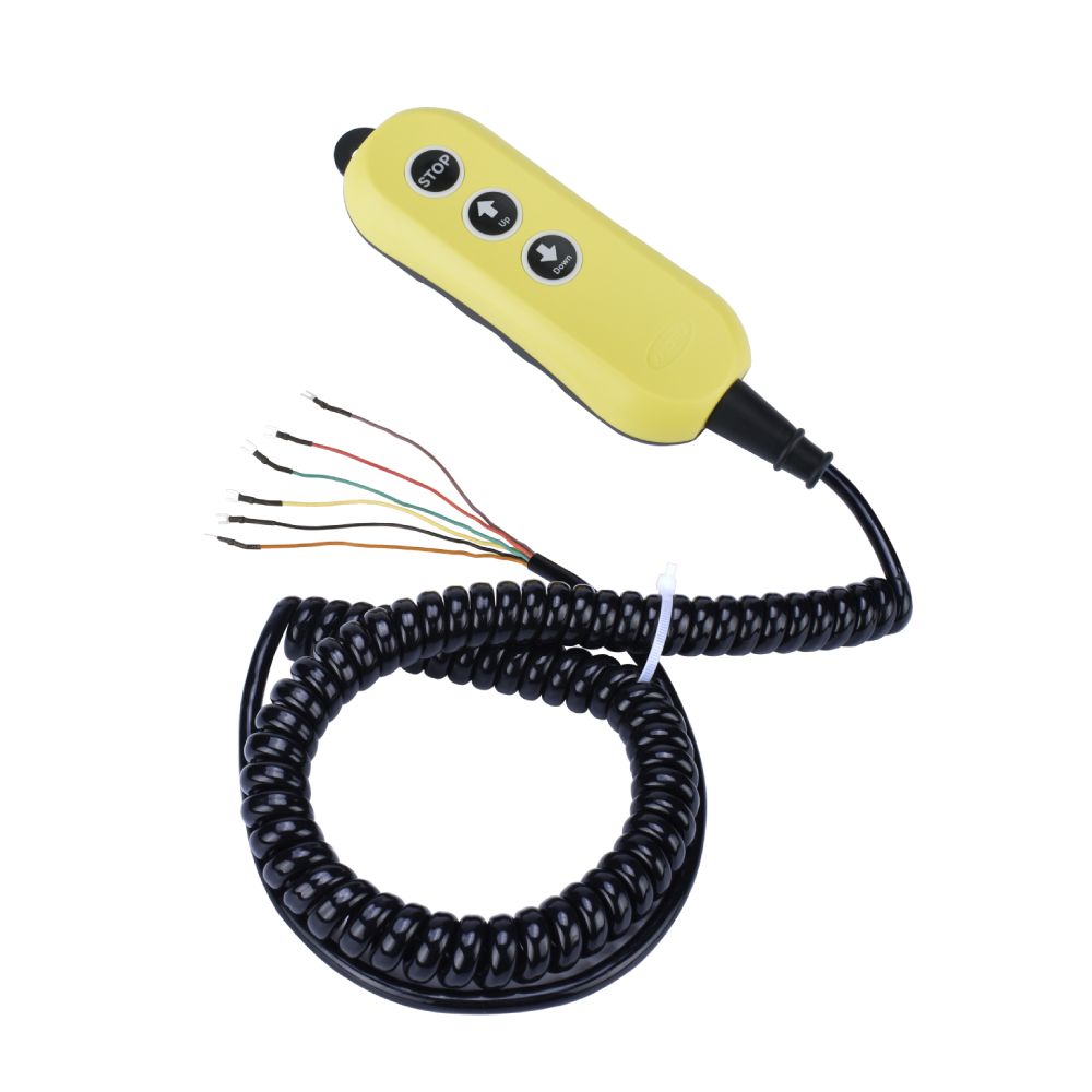 XDL12-F21-S3-T4m 3 Holes Single Speed Industrial Electronic Radio Remote Control Crane Switch 12V-72V with Spring Cable
