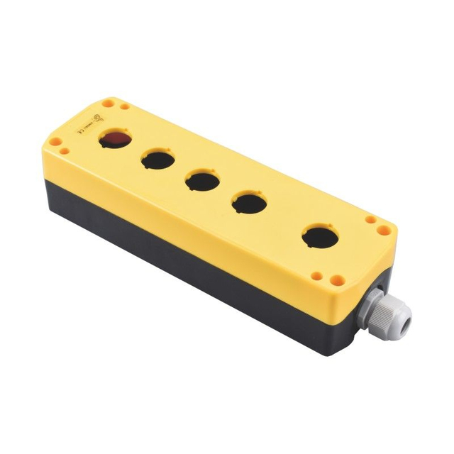 IP65 Waterproof 5 Holes 22mm Yellow Empty Plastic Push Button Enclosures XDL7-JB05P Control Station