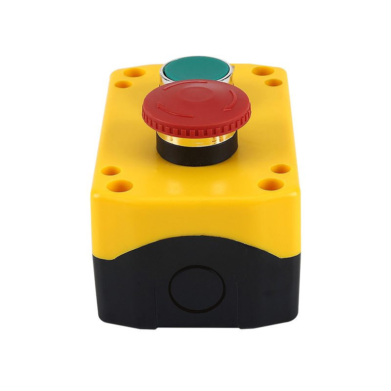 2 holes push button switch control box red mushroom head push button boxXDL75-JB261P