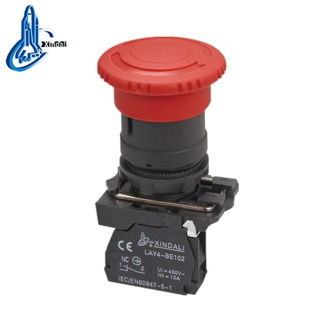 High Quality LAY4-ES542 Mushroom Head Turn To Release Red Emergency Stop Push Button Switch
