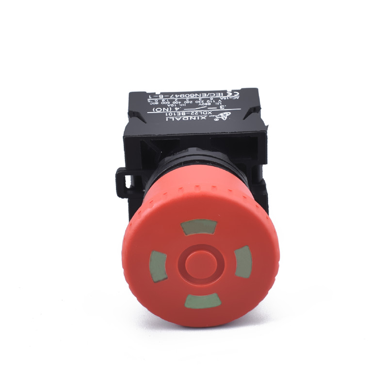 waterproof ip67 mushroom head emergency stop push button switch with window XDL22-ETB542