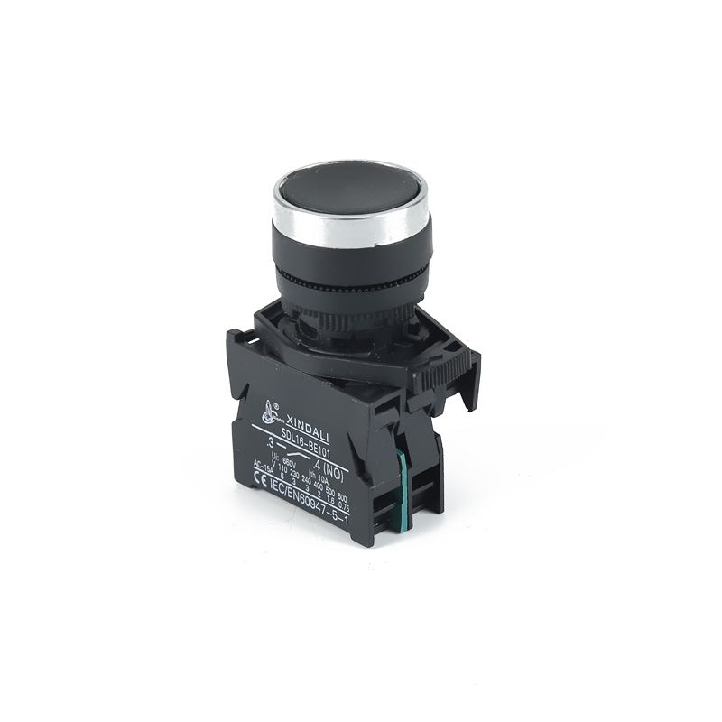 waterproof 22mm black spring return flush push button switch ip65 button XDL21-CA21