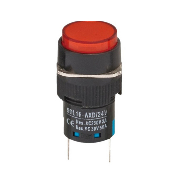 XDL16-AXD 24V 220V AC DC Plastic Spring Return Led Indicator Lights Push Button Mini Electric Switches
