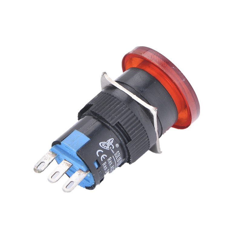 thumbnail image 2 of 7/8" 22mm Motorcycle ATV Handlebar Switch – Push Mount, Blue LED Indicator, 12V 10A 2 of 2