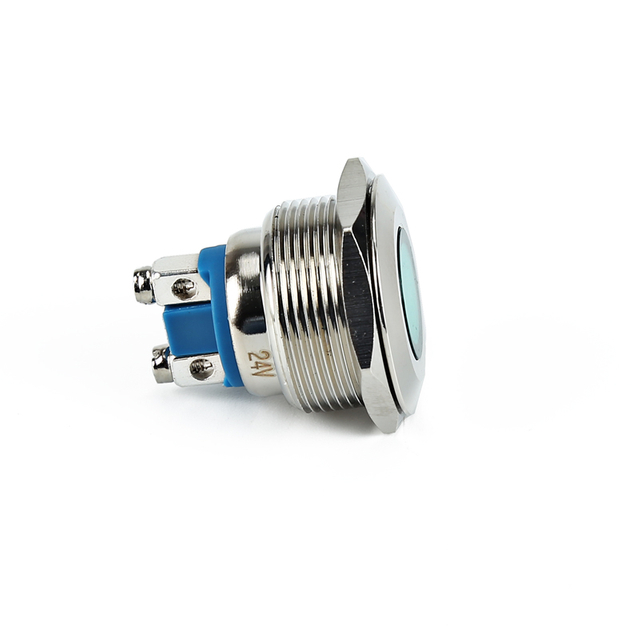 waterproof metal round flush 16mm led indicator light metal signal lamp AD22C-16A/S