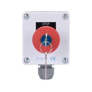 Metal Mushroom Emergency Stop Push Button Switch Box with Mechanical Key XDL55-BB188PH29