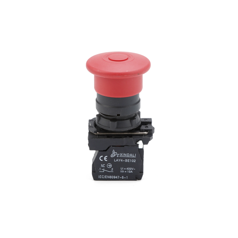 red mushroom button 40mm push pull button switch LAY4-ET42