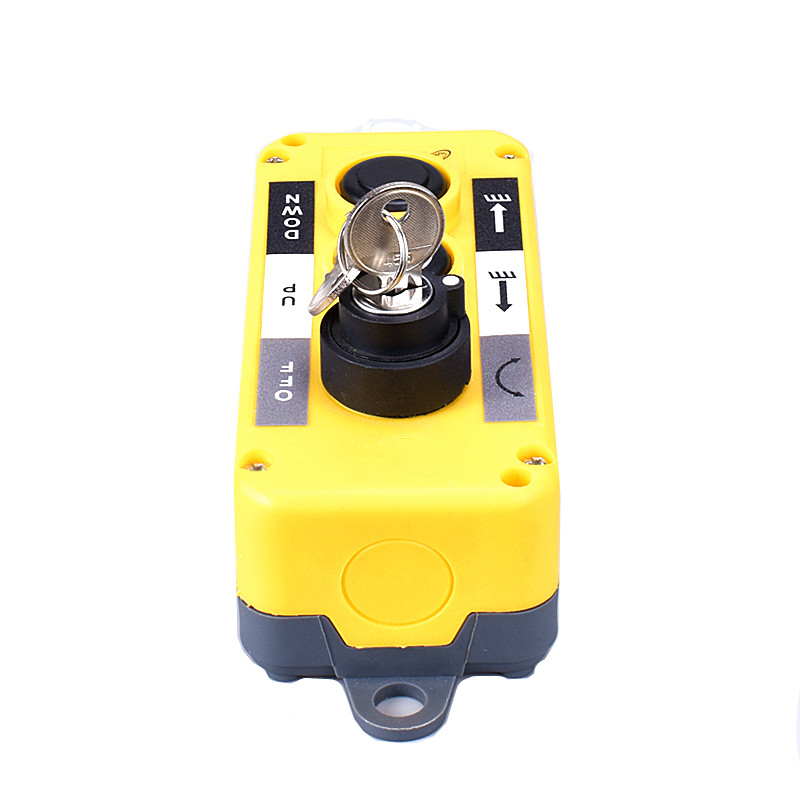 3 hole hoist key selector indusitial push button control ip54 switch box XDL10-EPBG3