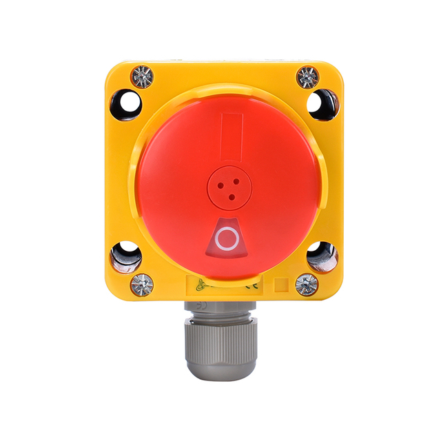 yellow color emergency stop switch box emergency stop push button switch box XDL75-JB181P