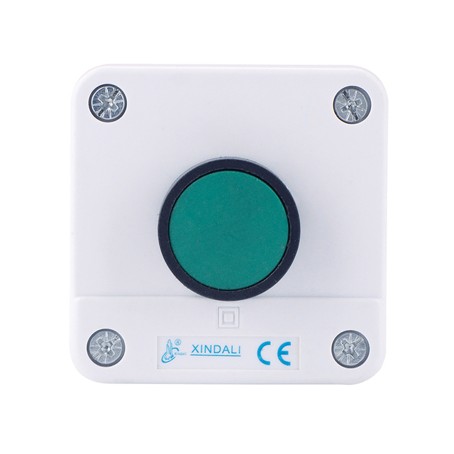 1 holes green button box crane spring return control switch box XDL55-B101
