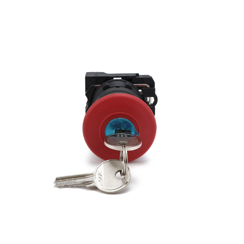 emergency push button switch with key emergency button with lock LAY4-ES142