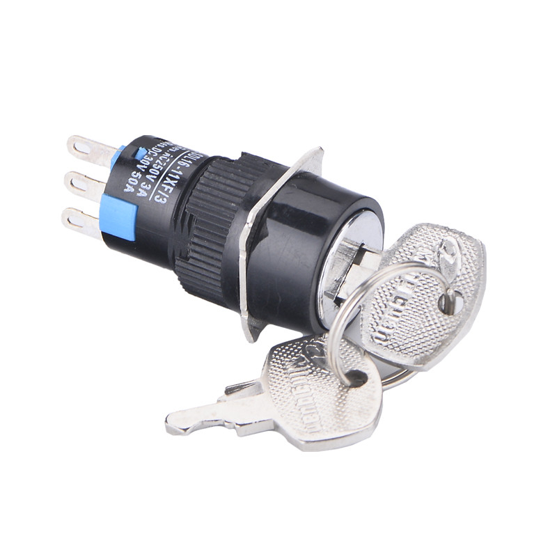 XDL16-11YA 16mm Equipment Key Switch Electric Push Button 3 Position ...